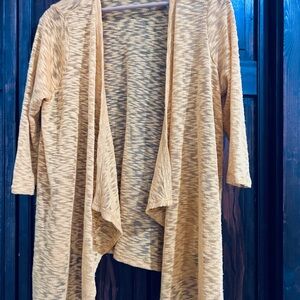 Torrid‎ Women's Yellow Open-Front Sweater large